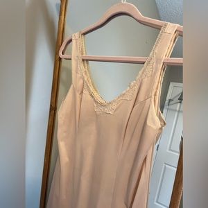 Babydoll pink slip dress